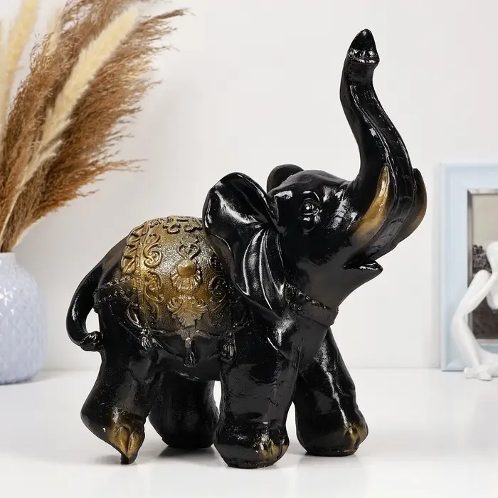 Копилка для денег &laquo;Слон&raquo;, гипс, чёрный, 30&times;25 см