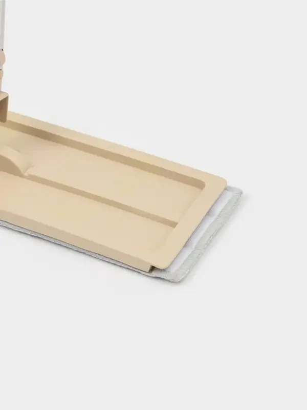 Швабра для мытья пола с вертикальным отжимом Доляна, 35&times;14&times;125 см, стальная ручка, микрофибра, дополнительная насадка