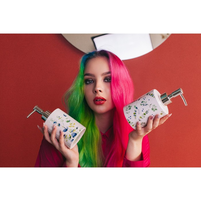 Дозатор для жидкого мыла Доляна «Эвкалипт», 380 мл Дозатор для жидкого мыла Доляна «Эвкалипт», 380 мл