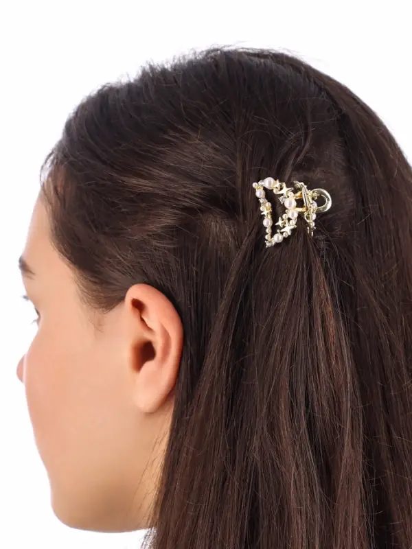 Крабик для волос &laquo;Саманта галант&raquo;, дуга, 3 см, золотистый