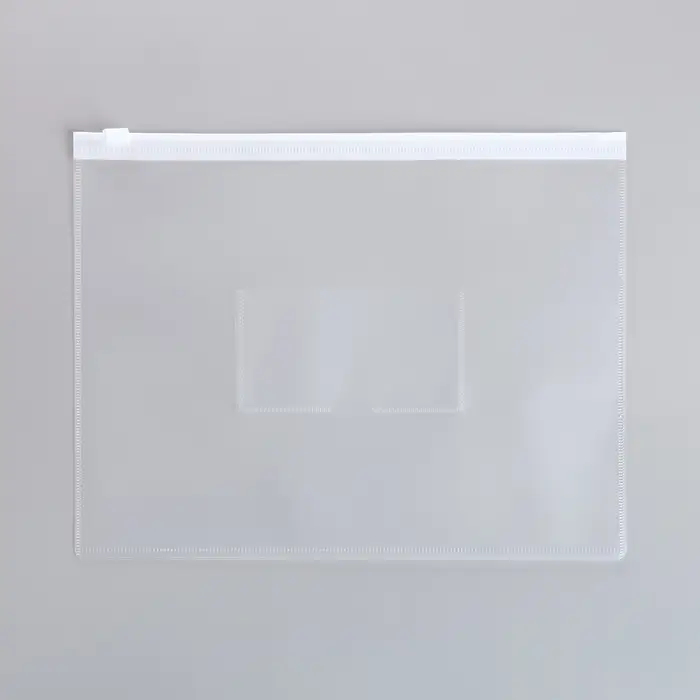 Папка-конверт на ZIP-молнии A5, 150 мкм, Calligrata, карман для визитки, прозрачная, белая молния Папка-конверт на ZIP-молнии A5, 150 мкм, Calligrata, карман для визитки, прозрачная, белая молния