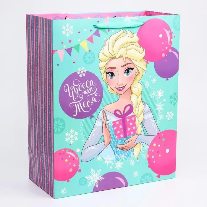 Пакет подарочный «Чудеса ждут тебя»,40х49х19 см, упаковка, Холодное сердце