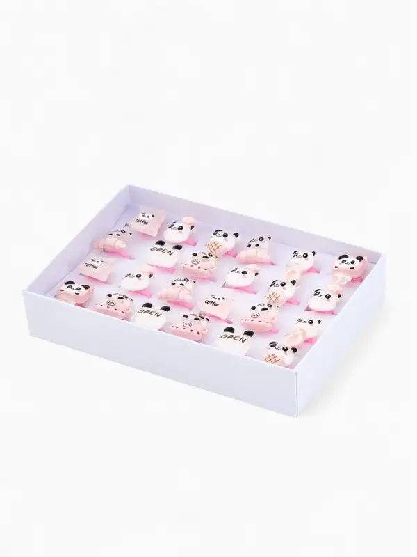 Кольцо «Выбражулька» панда, форма МИКС, цветное, безразмерное Кольцо «Выбражулька» панда, форма МИКС, цветное, безразмерное