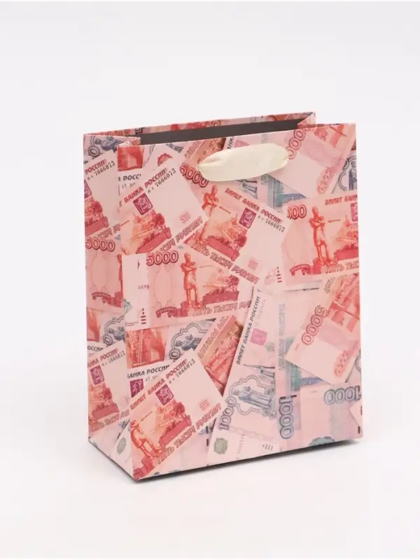Пакет подарочный &laquo;Деньги&raquo;, S 12 &times; 15 &times; 5,5 см