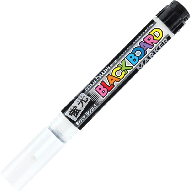 Маркер меловой MunHwa Black Board Marker белый 3мм, водная основа BM-05