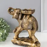 Копилка для денег &laquo;Слон счастья&raquo;, бронза, 27&times;25&times;13 см