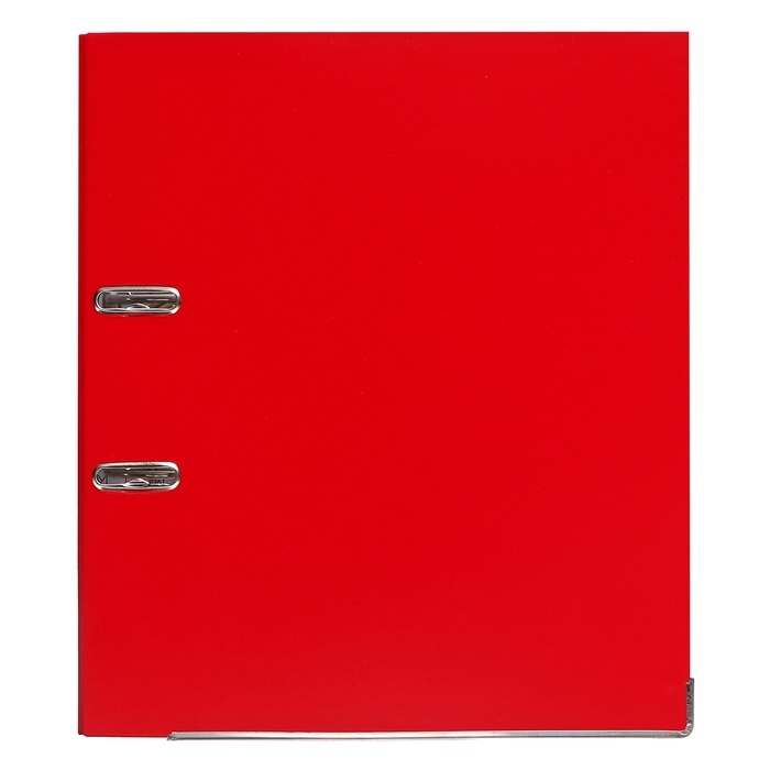 Папка-регистратор А4, 50 мм, Calligrata, ПВХ, тиснение Папка-регистратор А4, 50 мм, Calligrata, ПВХ, тиснение "лен", металлическая окантовка, карман на корешок, собранная, красная, микс