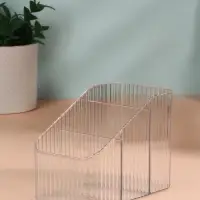 Органайзер для хранения CRISTAL, 3 секции, 14.5&times;8.5&times;12 см, прозрачный