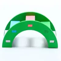 Лесенка для грызунов, с цветными ступеньками, зелёная