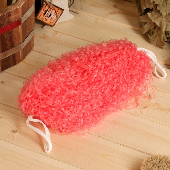 Мочалка банная  "Бублик" большая цвет МИКС 32 см