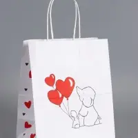 Пакеты подарочные, "С Днем Рождения", 22 х 12 х 25 см , набор 4 шт