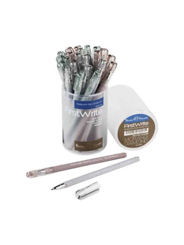 РУЧКА "FirstWrite.Morandi diamond" ШАРИКОВАЯ 0.5 ММ, СИНЯЯ (3 цвета корпуса)