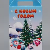 Коробка складная &laquo;С Новым годом&raquo;, 20&times;33&times;10 см, Смешарики, самосборная