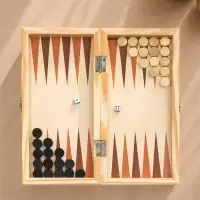 Настольная игра 3 в 1, набор: шахматы, шашки, нарды, 34&times;34 см