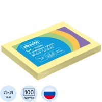 Стикеры ATTACHE Bright colours с клеев.краем 76х51 желтый 100л