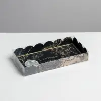 Коробка для кондитерских изделий с PVC крышкой «Снежинка», 10.5 х 21 х 3 см