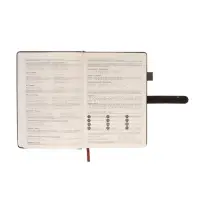 Ежедневник недатированный формат А5, 80л, линия, с ручкой, подар коробка, Черный