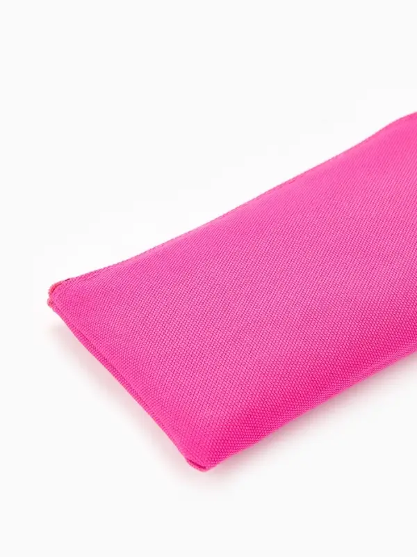 Косметичка-пенал на молнии, плоская, маленькая, однотонная, малиновая