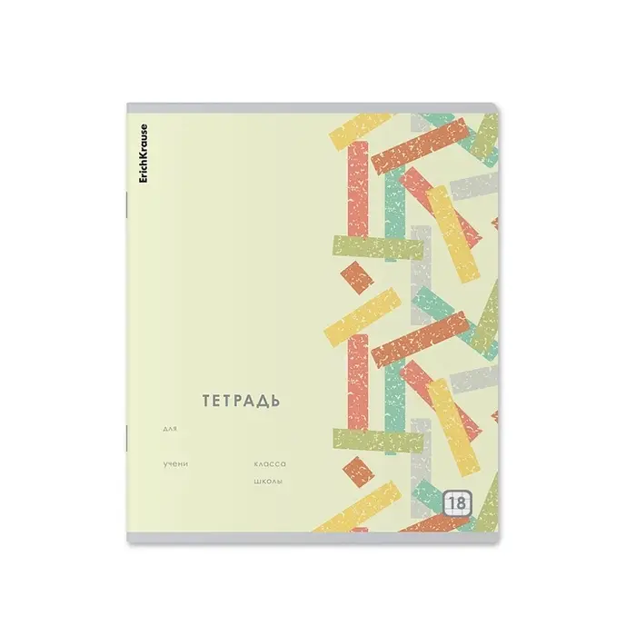 Тетрадь 18 листов в клетку ErichKrause Metrica, 60 г/м&sup2;, обложка мелованный картон, МИКС