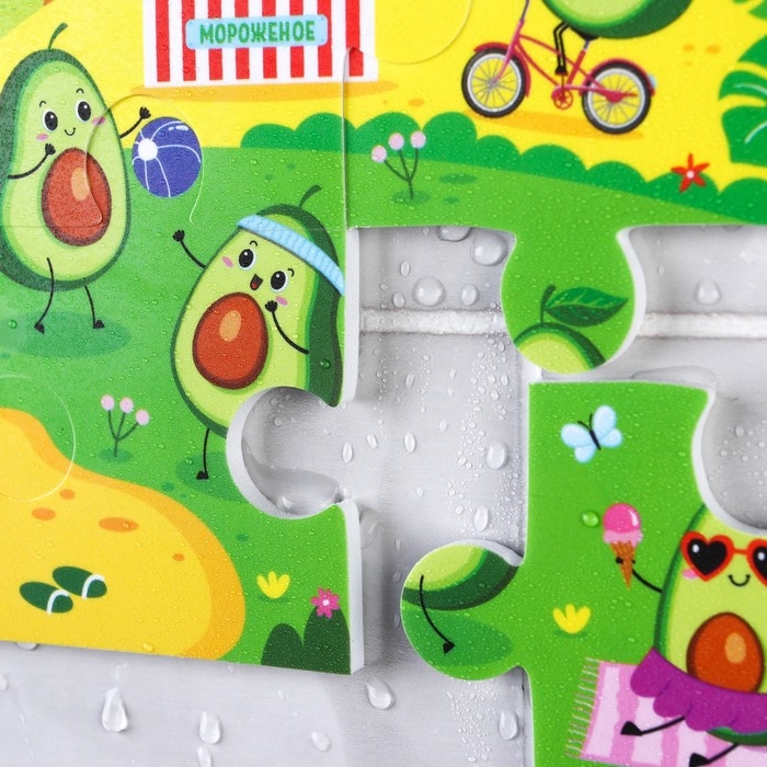 Мягкий пазл для малышей «Авокадо», 6 деталей, Крошка Я Мягкий пазл для малышей «Авокадо», 6 деталей, Крошка Я