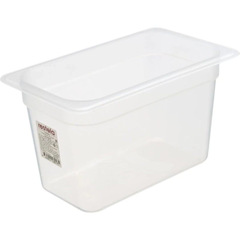 Гастроемкость Restola из полипропилена 1/4 H-150мм (265Х162) (прозрачный)