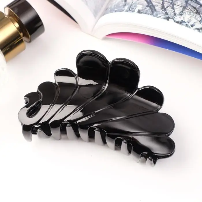 Крабик для волос «Классик», волны, 9×4 см, чёрный Крабик для волос «Классик», волны, 9×4 см, чёрный