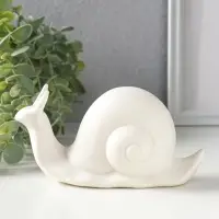 Сувенир керамика свет "Улитка" белый 3хLR44 15х5,7х7,5 см