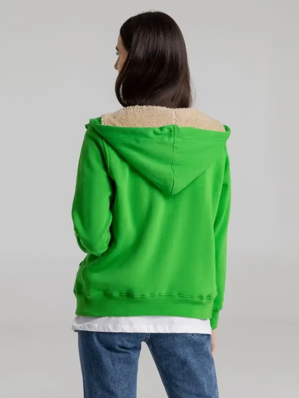 Толстовка унисекс на молнии Sherpa 280, ярко-зеленая, размер XXS Толстовка унисекс на молнии Sherpa 280, ярко-зеленая, размер XXS