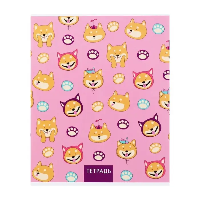 Тетрадь 48 листов в клетку, Calligrata &laquo;У меня лапки&raquo;, обложка мелованный картон, УФ-лак, блок офсет, МИКС