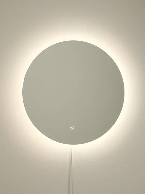 Зеркало интерьерное настенное «Рубин» круглое c окантовкой, с LED-подсветкой, сенсорное, d=50 см 109