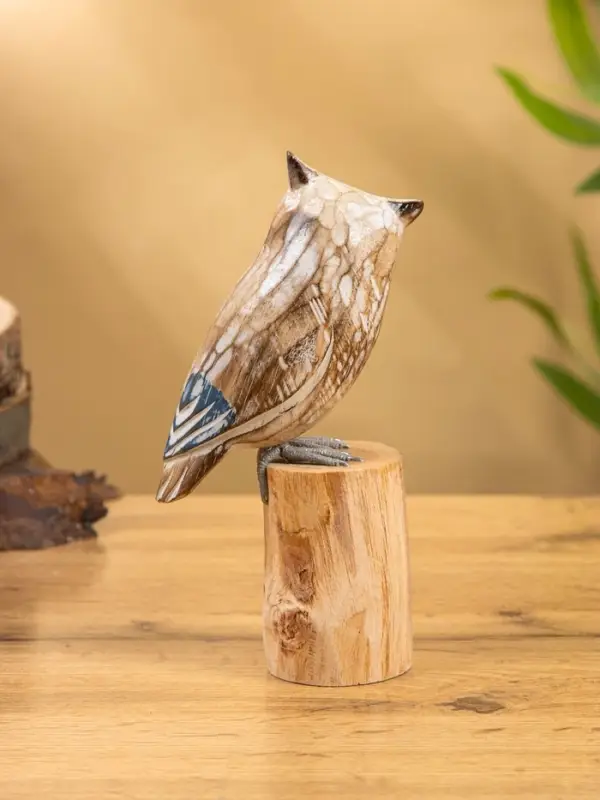 Сувенир &laquo;Сова на пеньке&raquo;, 18 см, дерево
