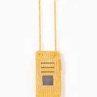 Сумка на магните, с длинным ремнём, 10&times;2.5&times;20 см, жёлтая