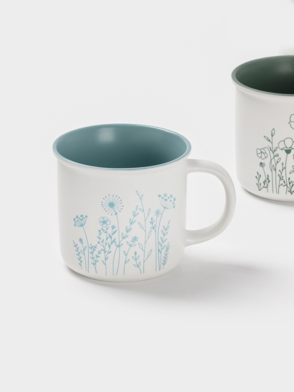 Набор кружек Доляна Набор кружек Доляна "Летний луг" 4 шт, 13х9,8х9 см, цвет белый