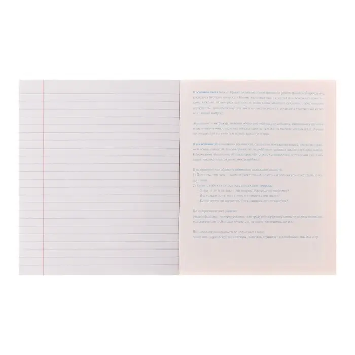 Тетрадь предметная, 48 листов в линейку "НЕОклассика", Для сочинений, обложка мелованный картон, со справочной информацией