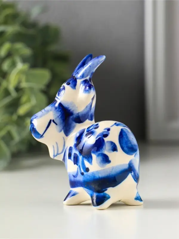Фигурка фарфор &laquo;Козлик Паша&raquo;, 8.5 см, гжель