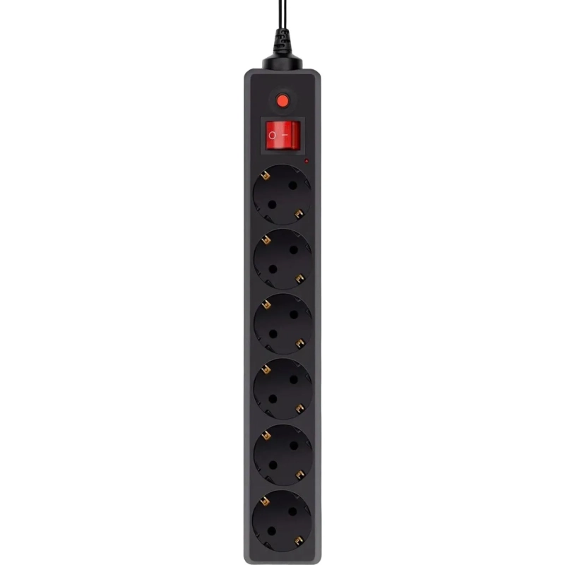 Сетевой фильтр Buro 600SH-16-5-B 5м (6 розеток) черный