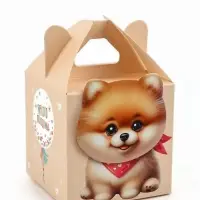 Подарочная коробка, упаковка «Милый шпиц» 10×10×10 см