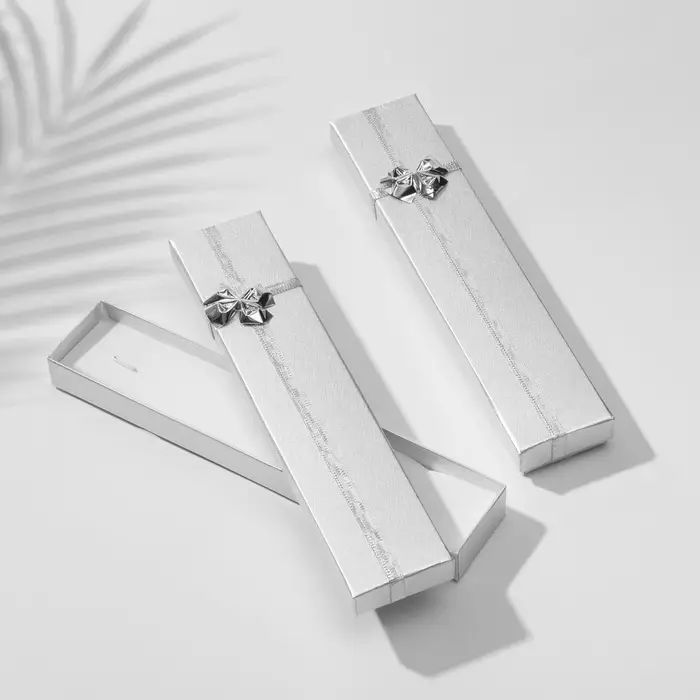 Набор коробочек под браслет/цепочку/часы 6шт.  "Слиток", 21*4, цвет серебро (1195296)