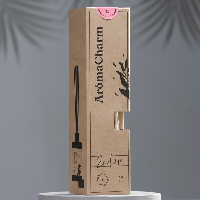 Диффузор ароматический Диффузор ароматический"EcoLife",100мл,POMELO&REDCEDAR