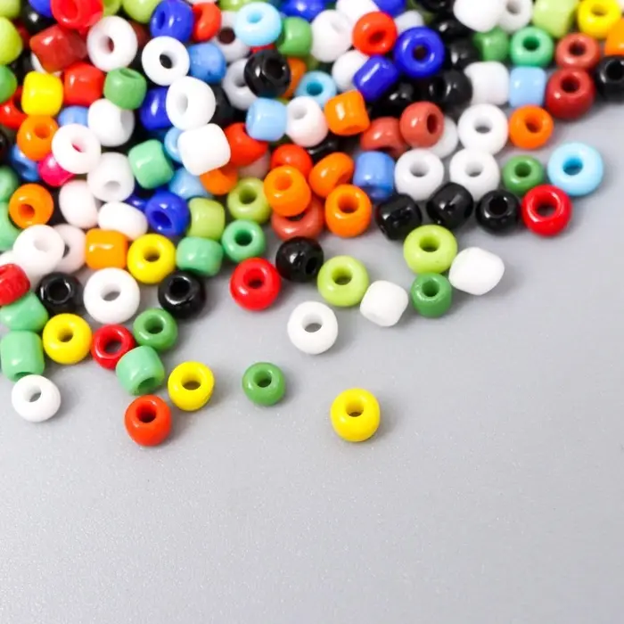 Набор бисера для плетения круглый «Арт Узор. Разноцветный», 12/0, 30 г, для рукоделия Набор бисера для плетения круглый «Арт Узор. Разноцветный», 12/0, 30 г, для рукоделия