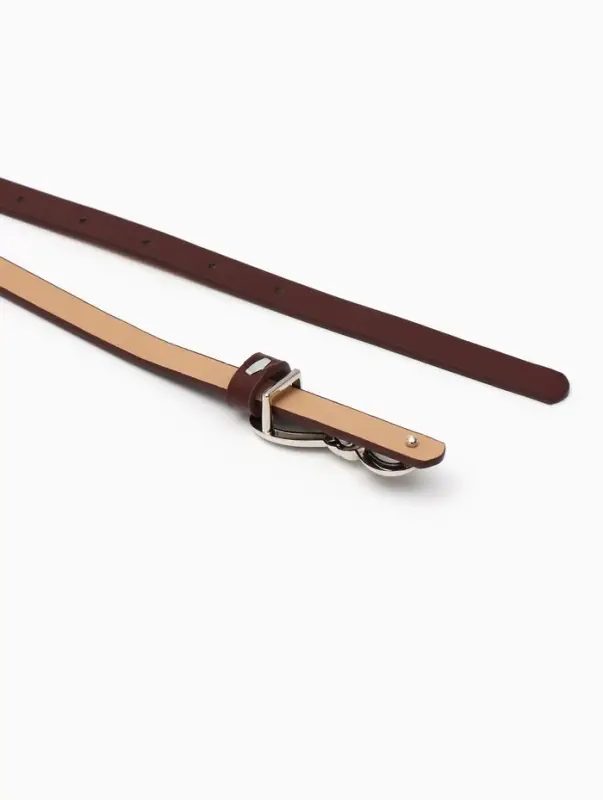 Ремень женский &laquo;Бант&raquo;, серебристая пряжка, 1.5&times;110 см, гвоздик, коричневый