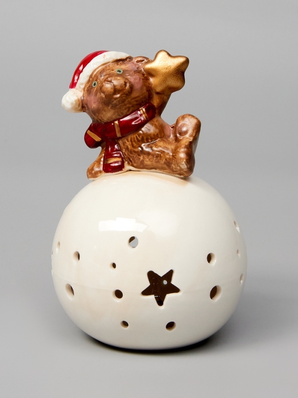 Светодиодная фигура Светодиодная фигура "Медвежонок на шаре" 13.2х8.8х8.8, 1 LED, LR44x3(в компл.), Т/БЕЛЫЙ