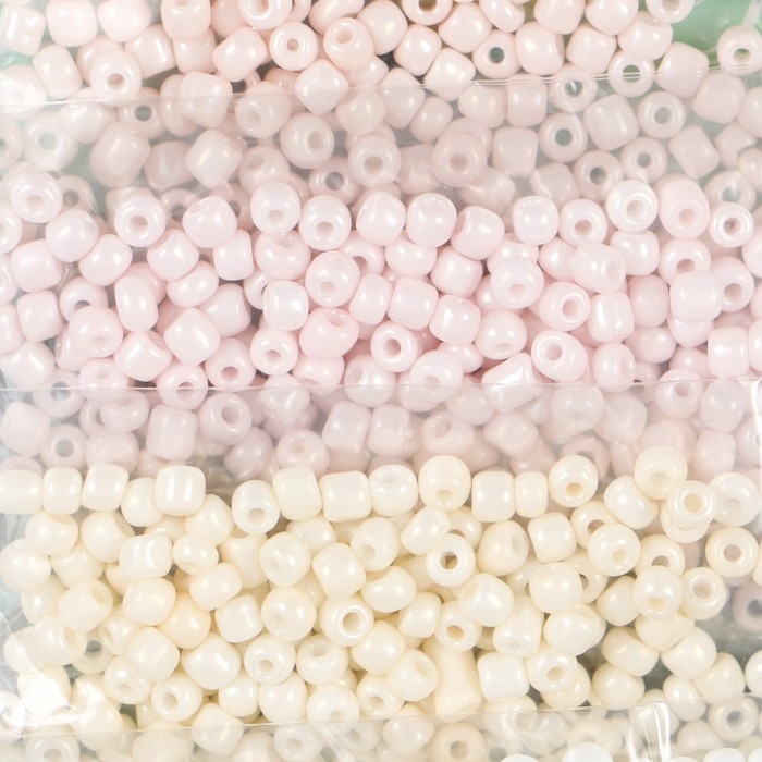 Бисер круглый 6/0  Бисер круглый 6/0 "Облако" жемчужные 6 цветов х 20 гр 20х8 см