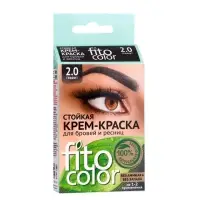Крем-краска стойкая для бровей и ресниц Fito color, графит 2.0, 2&times;2 мл