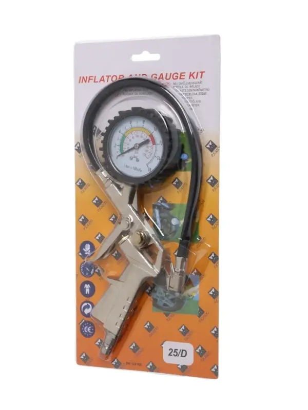 Пистолет пневматический для подкачки шин ТУНДРА, до 8 бар, шланг 400 мм