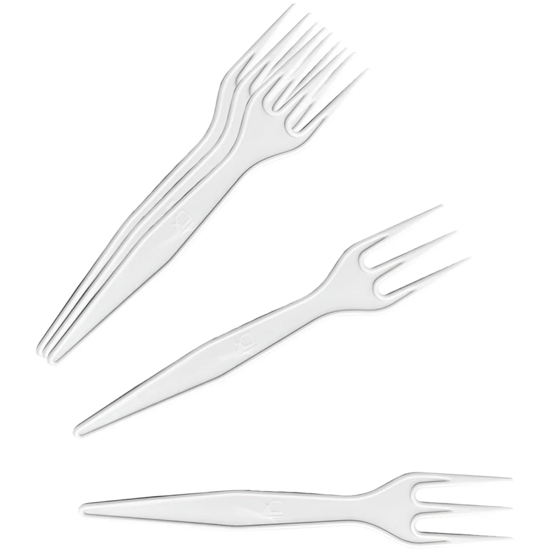 Вилка одноразовая мини прозрачная PS 85мм 50шт/уп