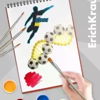 Набор кистей 4шт ErichKrause Sport DNA