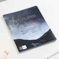 Тетрадь в клетку, 18 листов, А5, на скрепке, блок №1, Grey, МИКС