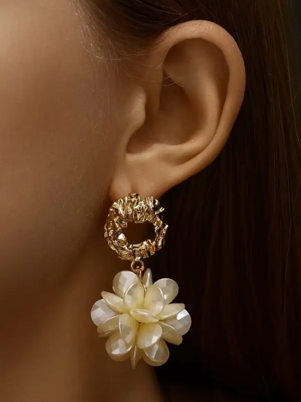 Серьги ассорти &laquo;Воздушность&raquo;, цвет молочный в золоте