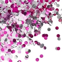 Конфетти «Круг» розовый МИКС, металлик, 1 см, 50 г